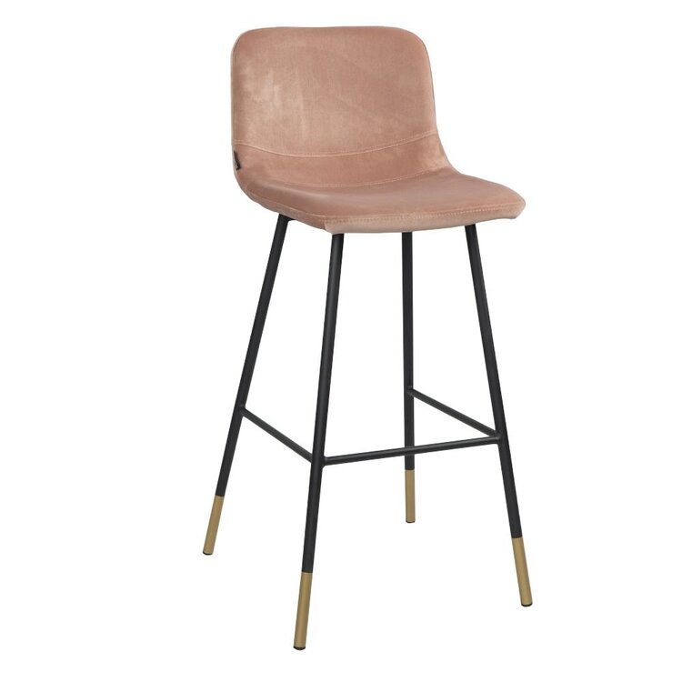 Barhocker Samt Mikky 65 - 78 cm rosa