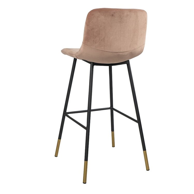 Barhocker Samt Mikky 65 - 78 cm rosa