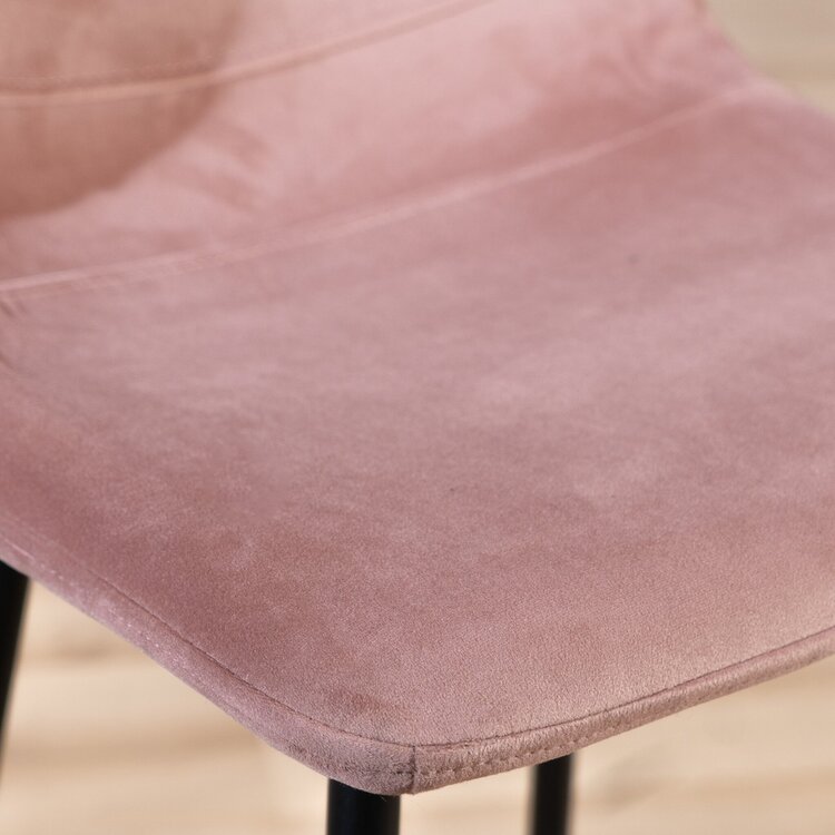 Barhocker Samt Mikky 65 - 78 cm rosa