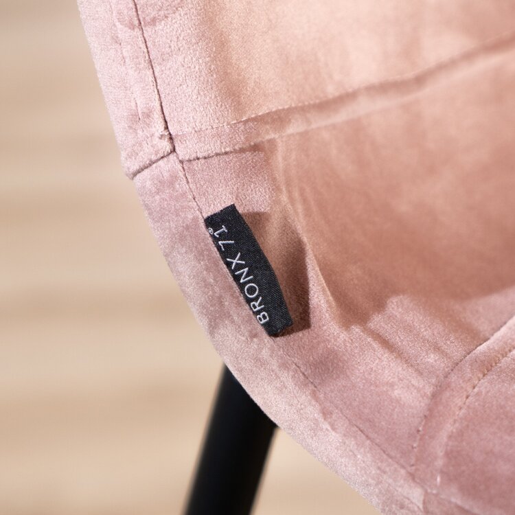 Barhocker Samt Mikky 65 - 78 cm rosa