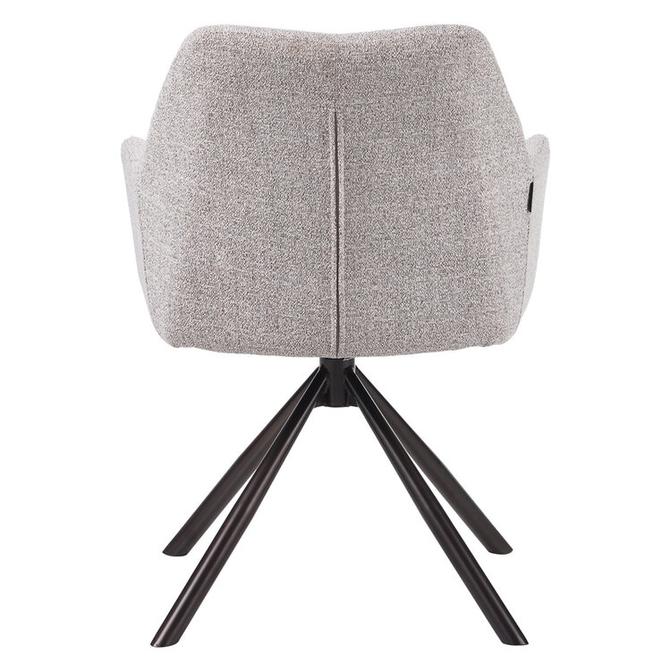 Esszimmerstuhl Kay Stoff drehbar off white/braun