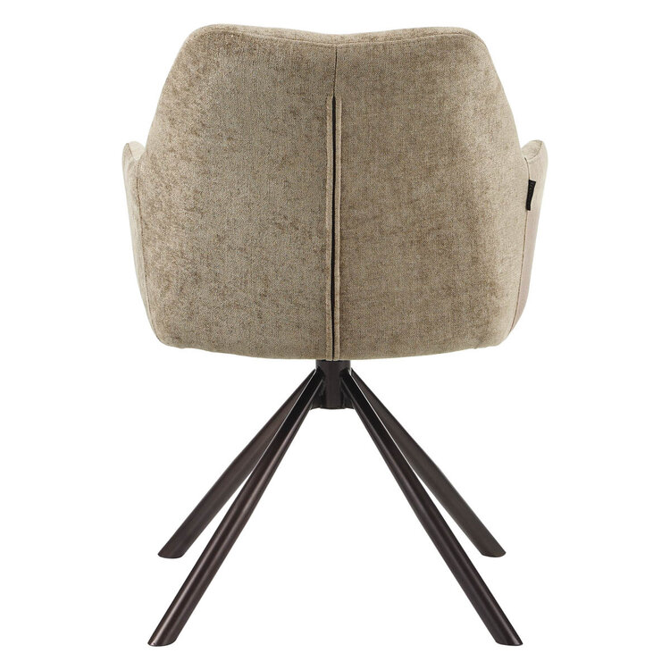 Esszimmerstuhl Kay Samt drehbar taupe