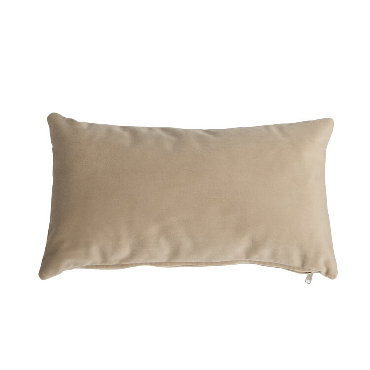 Samt Kissen Anna beige 25x45 cm