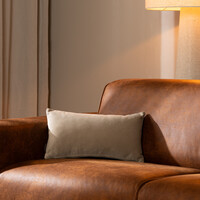 Samt Kissen Anna beige 25x45 cm