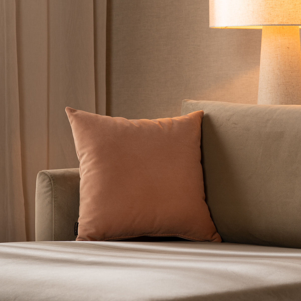 Samt Kissen Anna rosa 45x45 cm