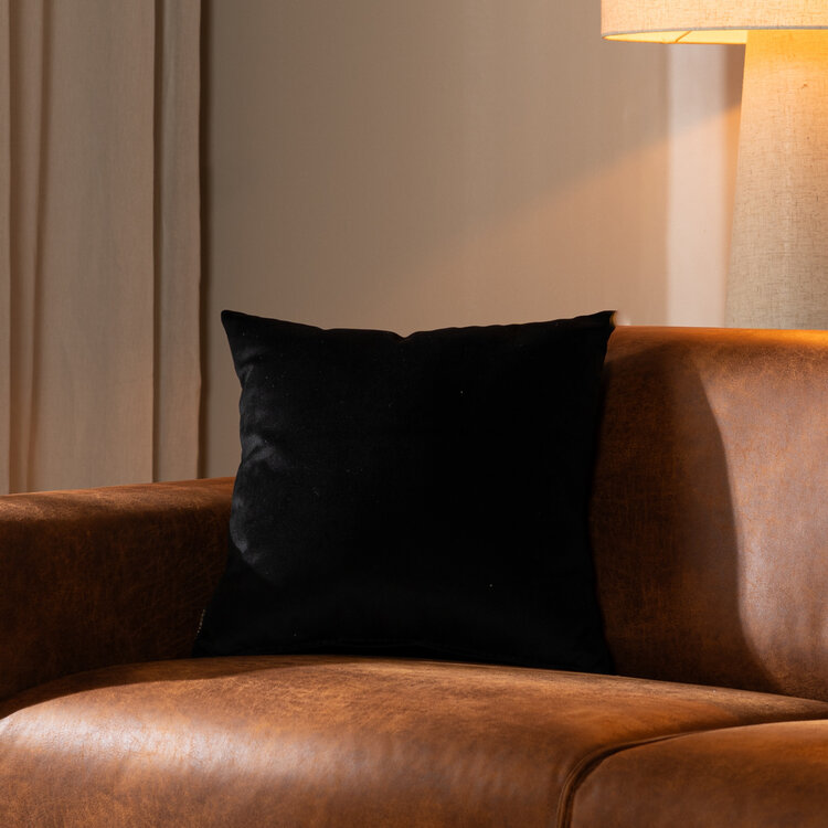 Samt Kissen Anna schwarz 45x45 cm