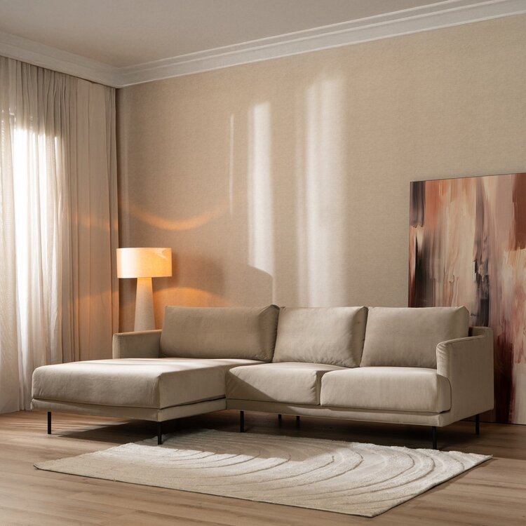 Ecksofa Denver Samt beige links