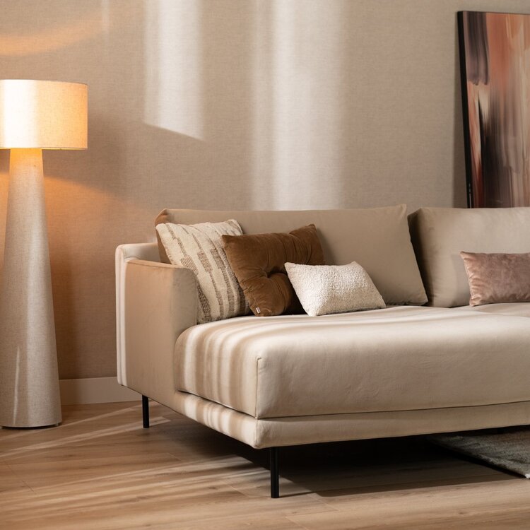 Ecksofa Denver Samt beige links