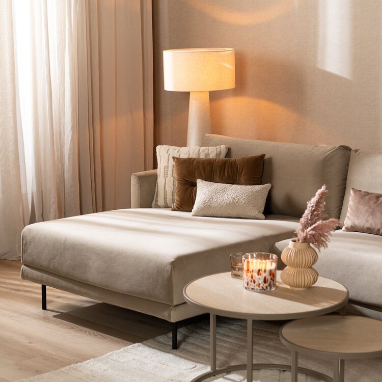 Ecksofa Denver Samt beige links