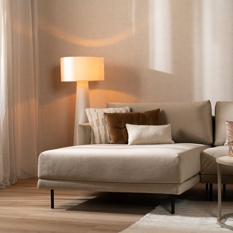 Ecksofa Denver Samt beige links