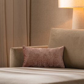 Kissen Juna Chenille Stoff rosa 25x45 cm