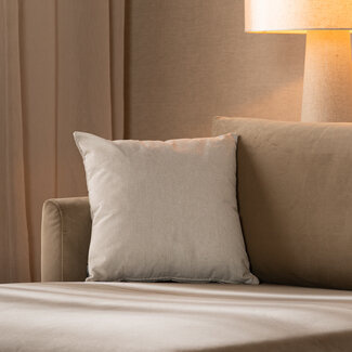 Stoff Kissen Myles weiß 45x45 cm