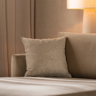Stoff Kissen Myles taupe 45x45 cm