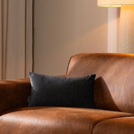 Stoff Kissen Myles schwarz 25x45 cm