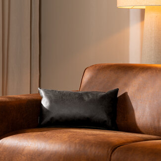 Kissen Kyla Eco-Leder anthrazit 25x45 cm