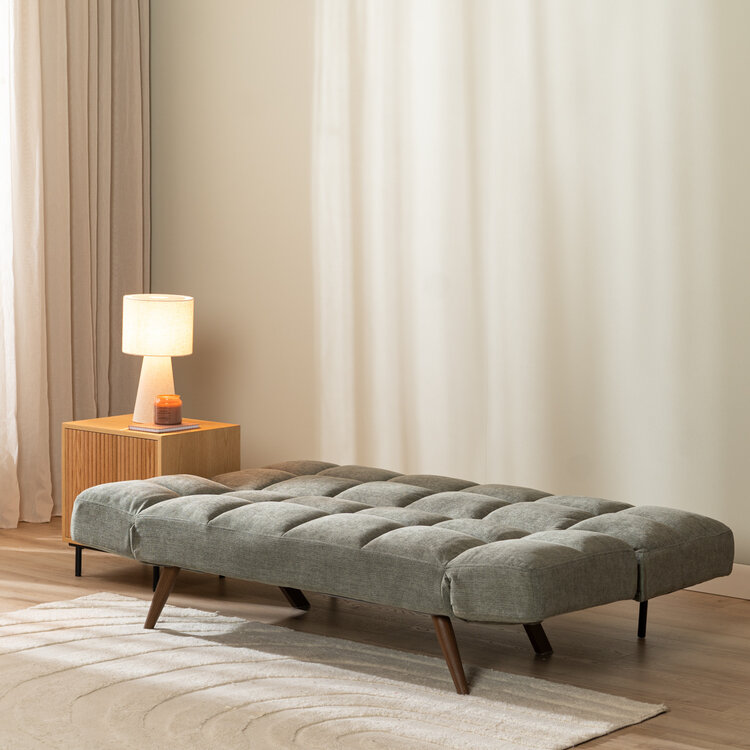 Schlafsofa 1,5-Sitzer Timo  recycelter Stoff grün