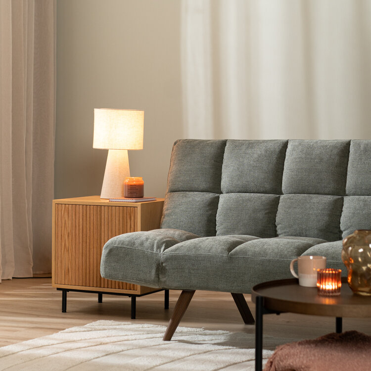 Schlafsofa 1,5-Sitzer Timo  recycelter Stoff grün