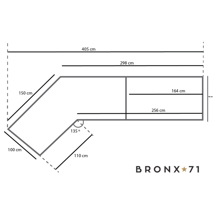 Ecksofa July Chenille off white links