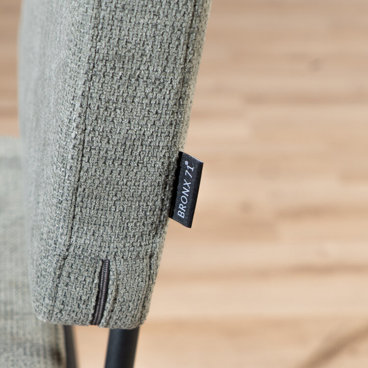 Barhocker Espen recycelter Stoff grün 64 - 77 cm