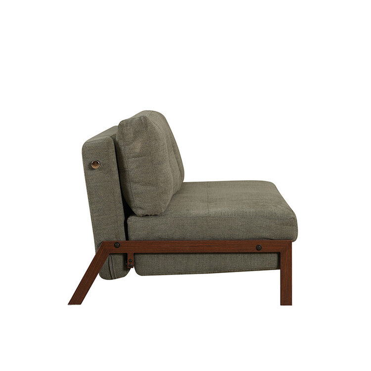 Schlafsofa 2-Sitzer Mikko recycelter Stoff grün