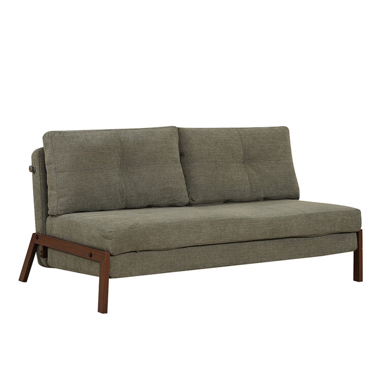 Schlafsofa 2-Sitzer Mikko recycelter Stoff grün