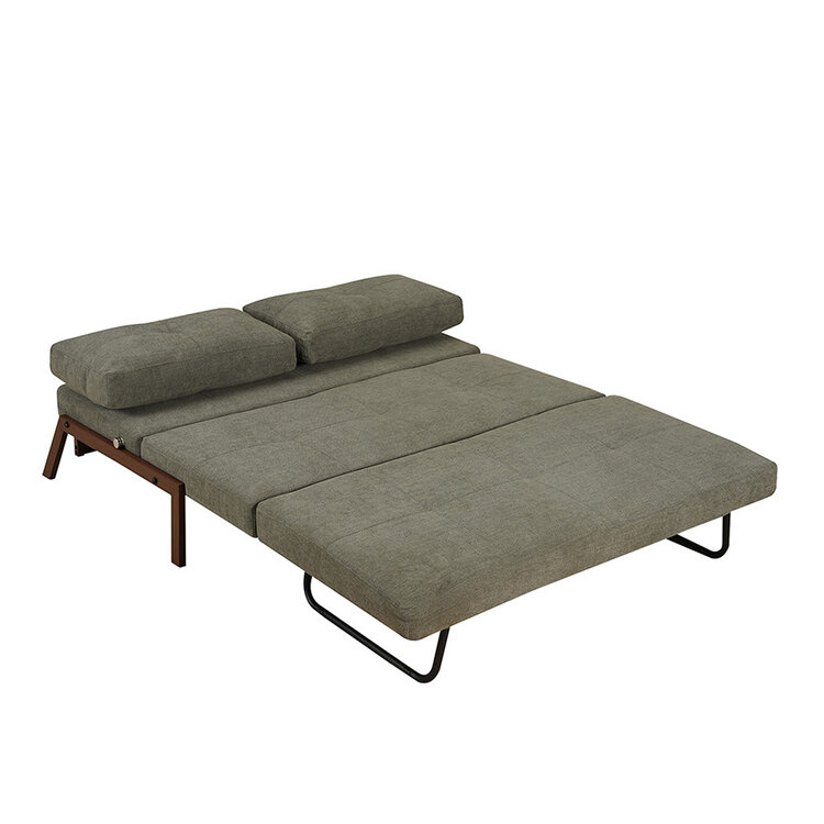 Schlafsofa 2-Sitzer Mikko recycelter Stoff grün