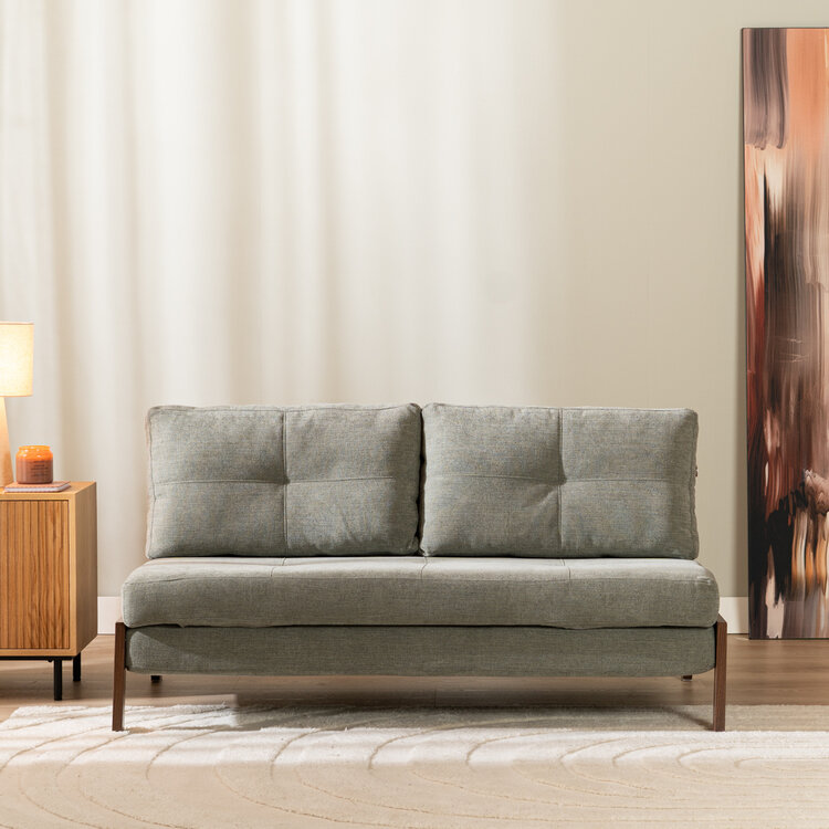 Schlafsofa 2-Sitzer Mikko recycelter Stoff grün