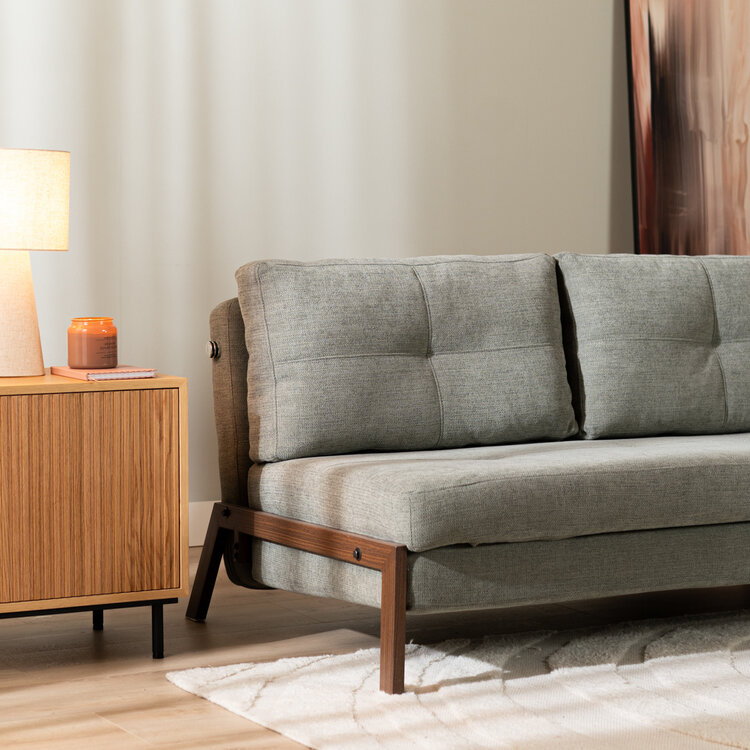 Schlafsofa 2-Sitzer Mikko recycelter Stoff grün