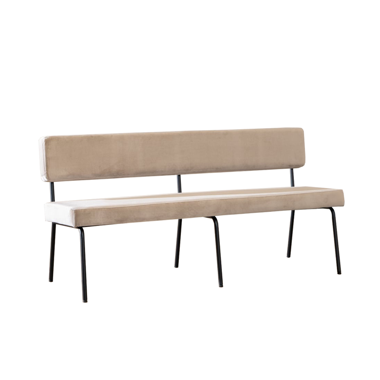 Esszimmerbank Samt Espen taupe 160 cm