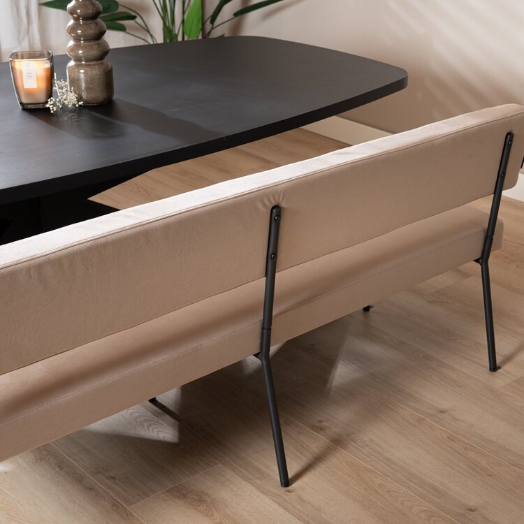 Esszimmerbank Samt Espen taupe 190 cm