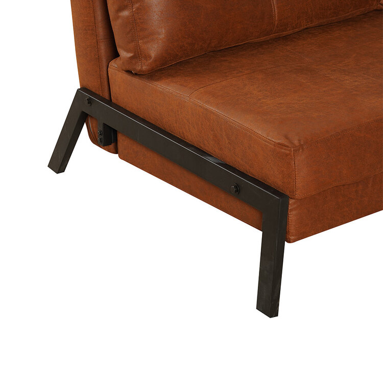 Schlafsofa 2-Sitzer Mikko Eco-Leder cognac