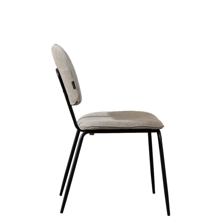 Esszimmerstuhl Ivar recycelter Stoff taupe