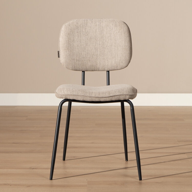 Esszimmerstuhl Ivar recycelter Stoff taupe