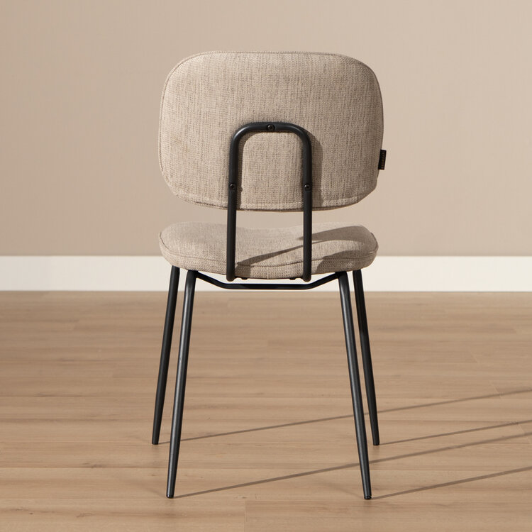 Esszimmerstuhl Ivar recycelter Stoff taupe