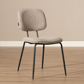 Esszimmerstuhl Ivar recycelter Stoff taupe