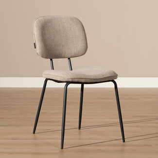 Esszimmerstuhl Ivar recycelter Stoff taupe