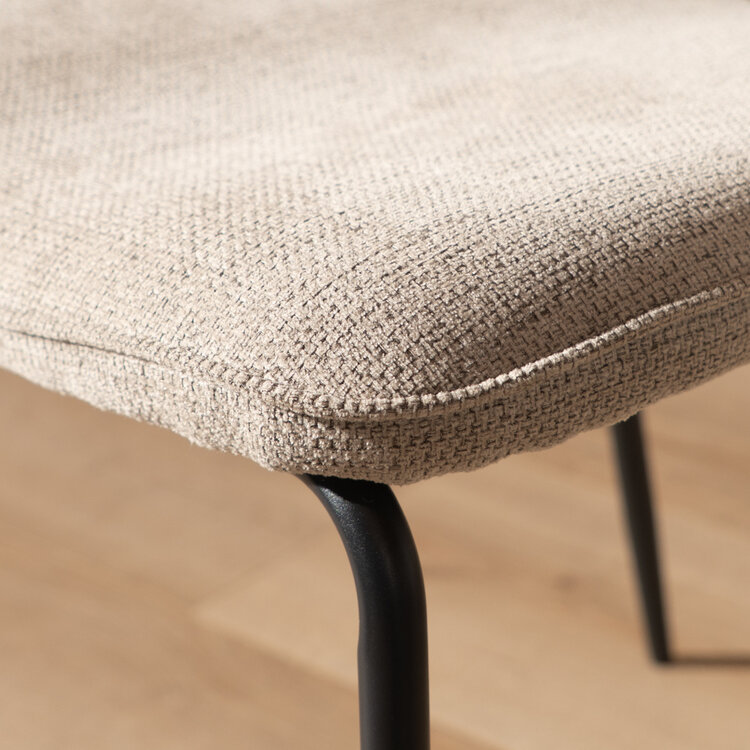 Esszimmerstuhl Ivar recycelter Stoff taupe