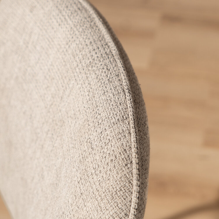 Esszimmerstuhl Ivar recycelter Stoff taupe