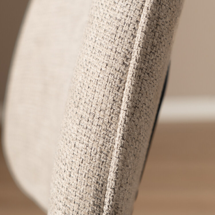 Esszimmerstuhl Ivar recycelter Stoff taupe