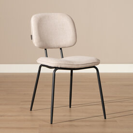 Esszimmerstuhl Ivar recycelter Stoff beige