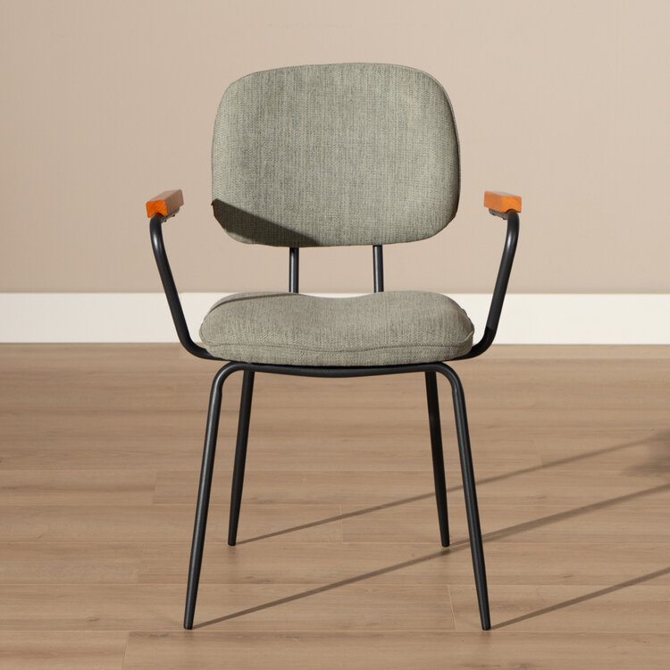 Esszimmerstuhl Oskar mit Armlehne grün