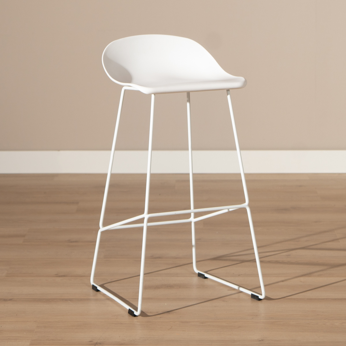 Barhocker Ellen skandinavisches Design weiß 76 cm