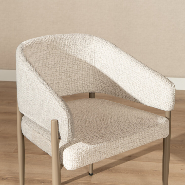 Esszimmerstuhl Armin Stoff meliert beige