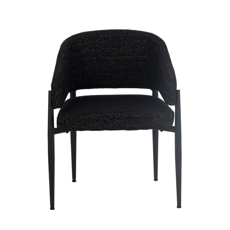 Esszimmerstuhl Armin Stoff meliert schwarz