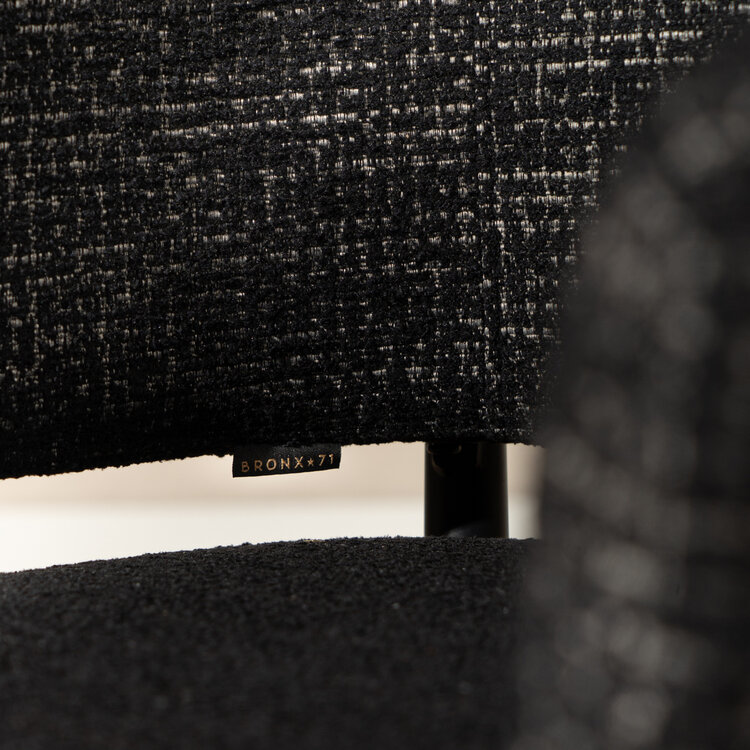 Esszimmerstuhl Armin Stoff meliert schwarz