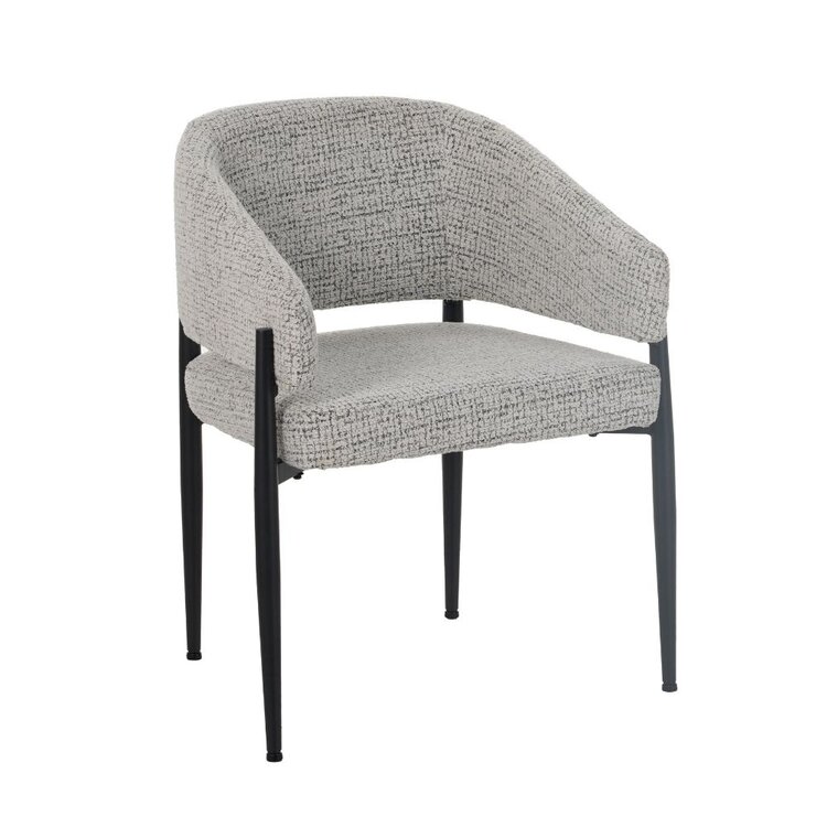 Esszimmerstuhl Armin Stoff meliert off white/schwarz