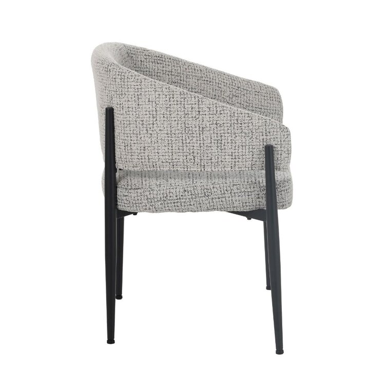 Esszimmerstuhl Armin Stoff meliert off white/schwarz