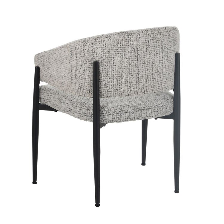 Esszimmerstuhl Armin Stoff meliert off white/schwarz