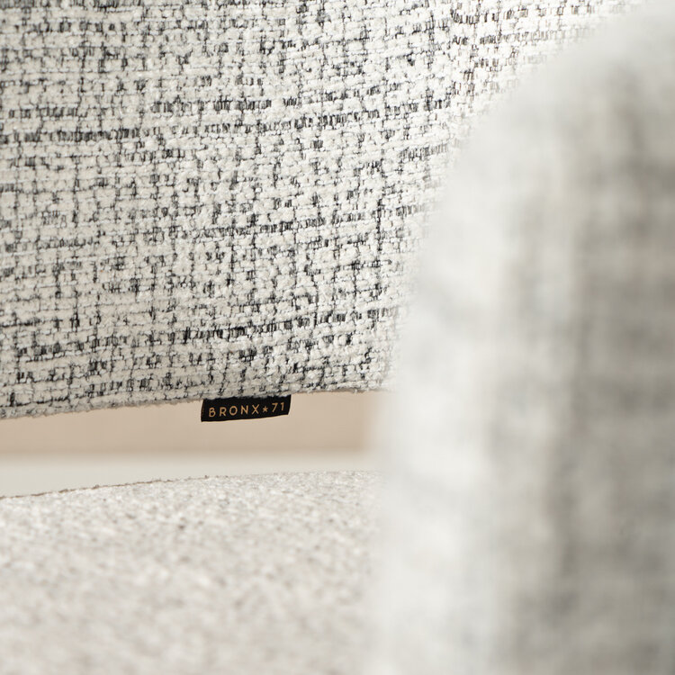 Esszimmerstuhl Armin Stoff meliert off white/schwarz