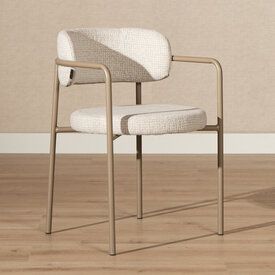 Esszimmerstuhl Nicky Stoff meliert beige